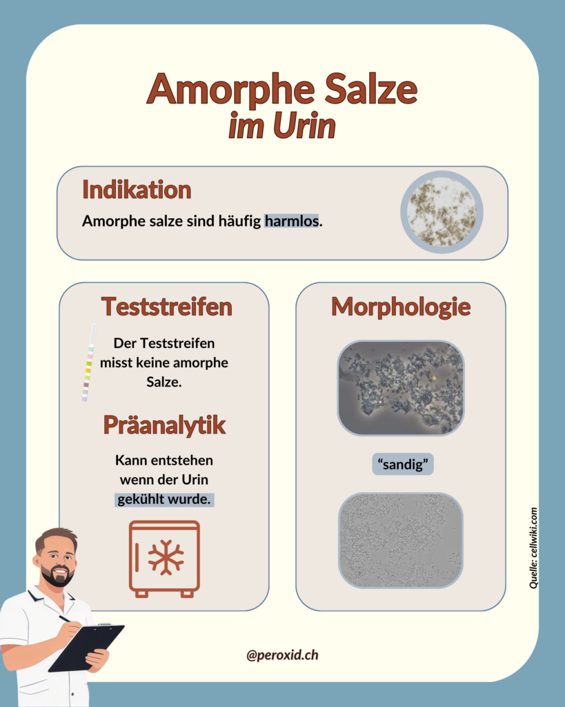 amorphe salze im urin